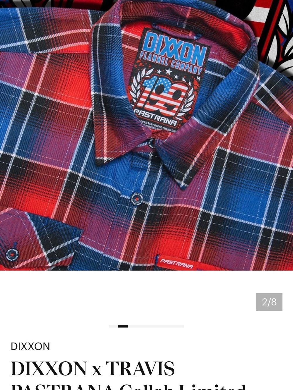DIXXON Men's Red and Blue Plaid Button-Down Shirt